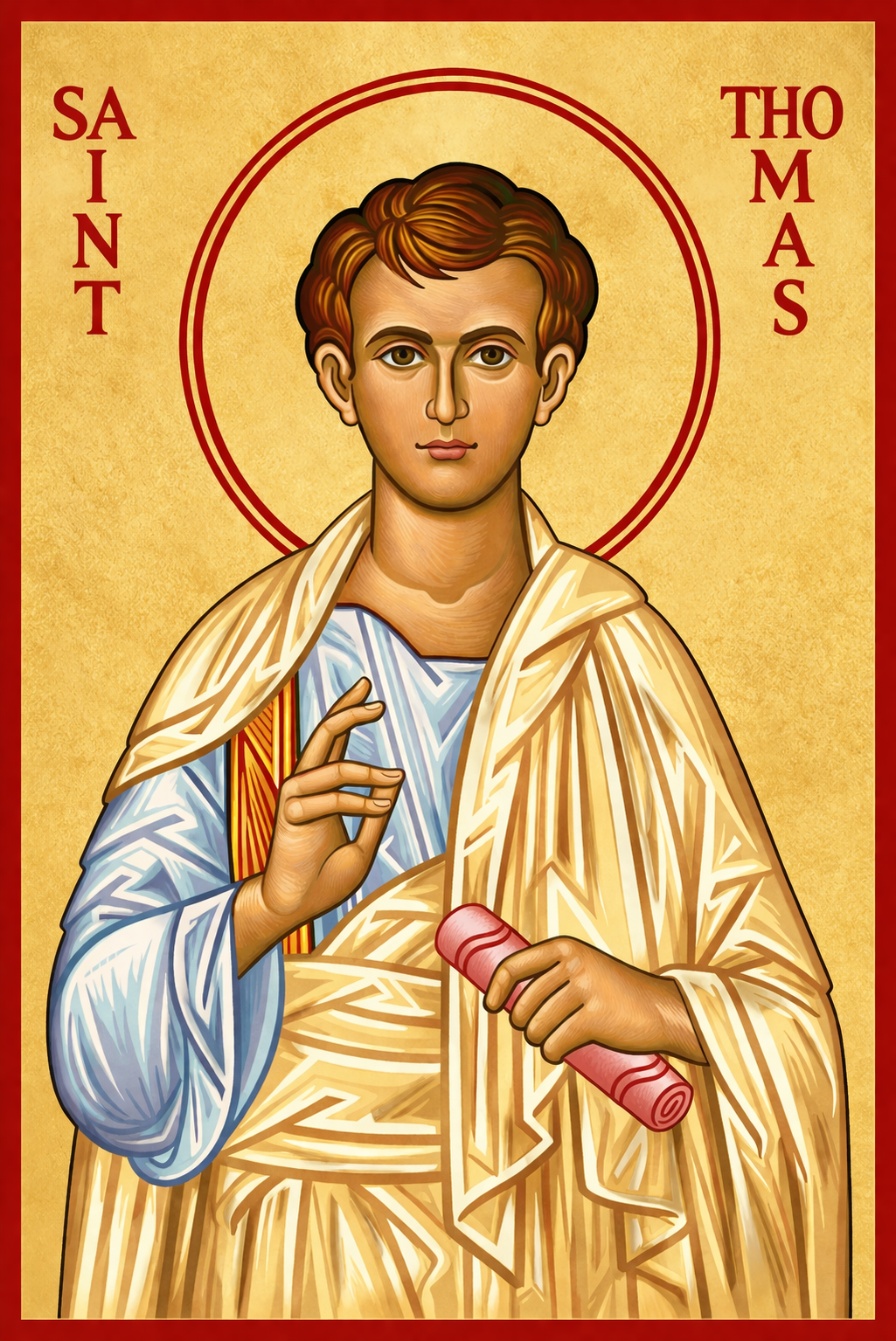 Stylized icon of Saint Thomas the Apostle